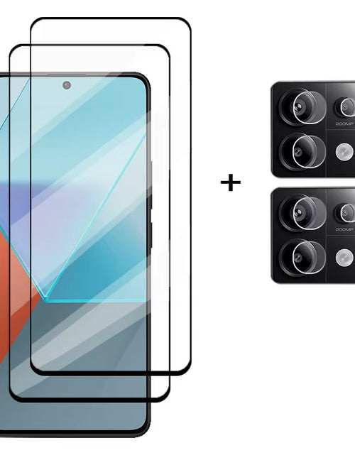 Load image into Gallery viewer, 6In1 Glass for Redmi Note 13 Pro Global Full Cover Tempered Glass Redmi Note 13 Pro Screen Protector Lens Film Redmi Note 13 Pro
