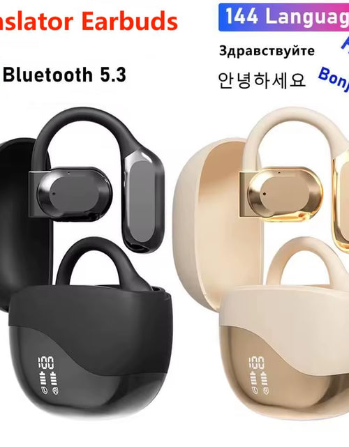 Load image into Gallery viewer, Real Time AI Translator Earbuds Noise Cancelling Bluetooth 5.4 Translator Headset 140 Languages Translation Earphone for Travel
