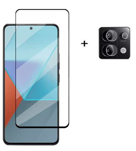 6In1 Glass for Redmi Note 13 Pro Global Full Cover Tempered Glass Redmi Note 13 Pro Screen Protector Lens Film Redmi Note 13 Pro