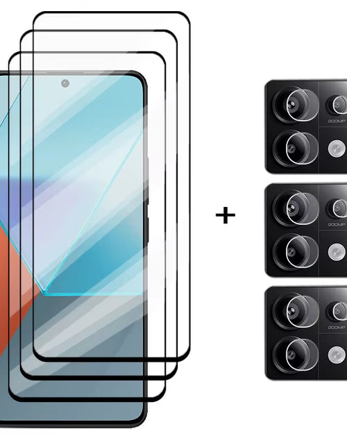 Load image into Gallery viewer, 6In1 Glass for Redmi Note 13 Pro Global Full Cover Tempered Glass Redmi Note 13 Pro Screen Protector Lens Film Redmi Note 13 Pro

